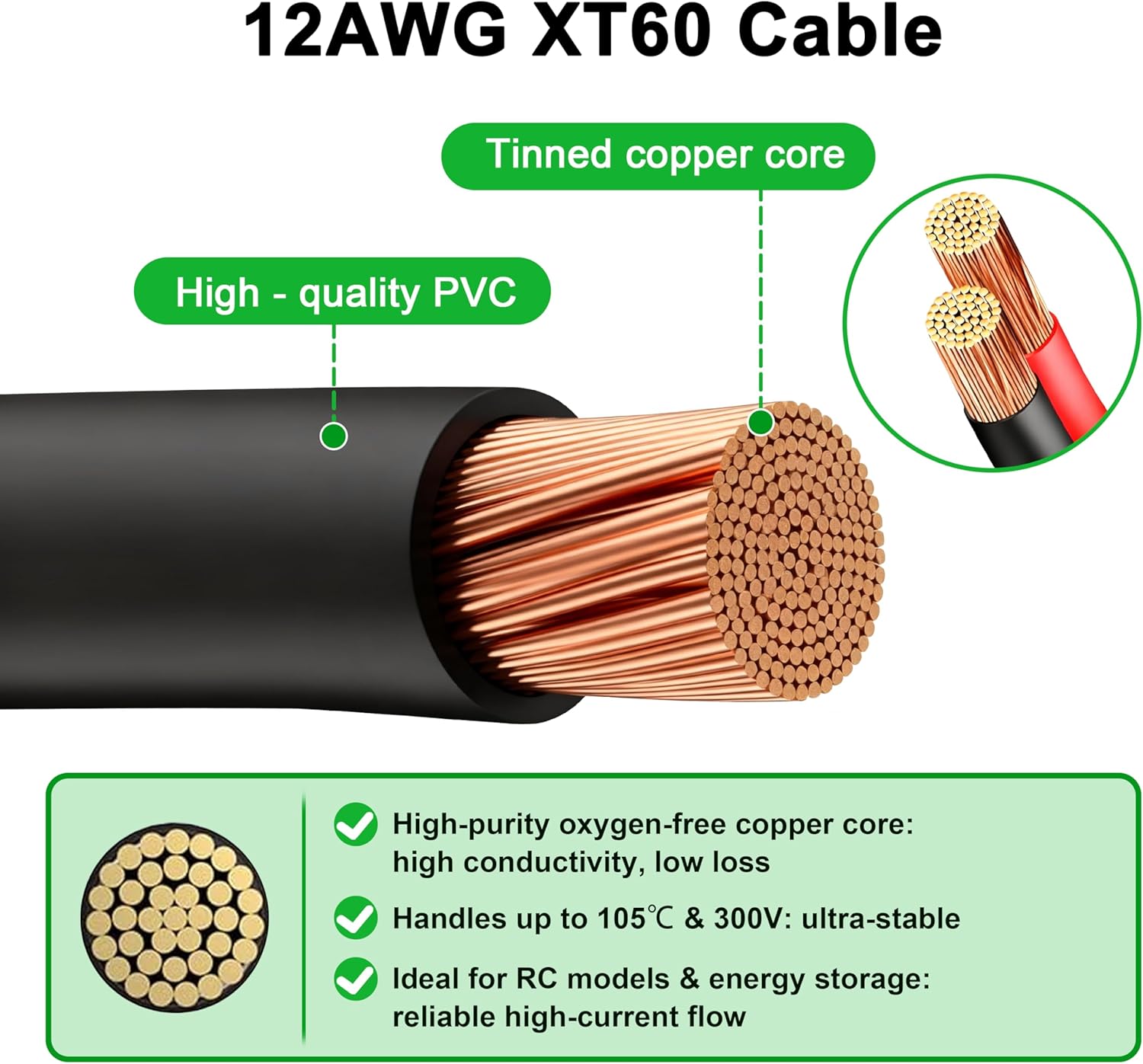 Kabel JMUYTOP 3FT 12AWG XT60 d – Fpv Drone Charger recenzja i cena